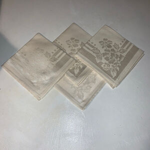 Unbranded Beige Floral Cotton Rayon Table Linens One Size